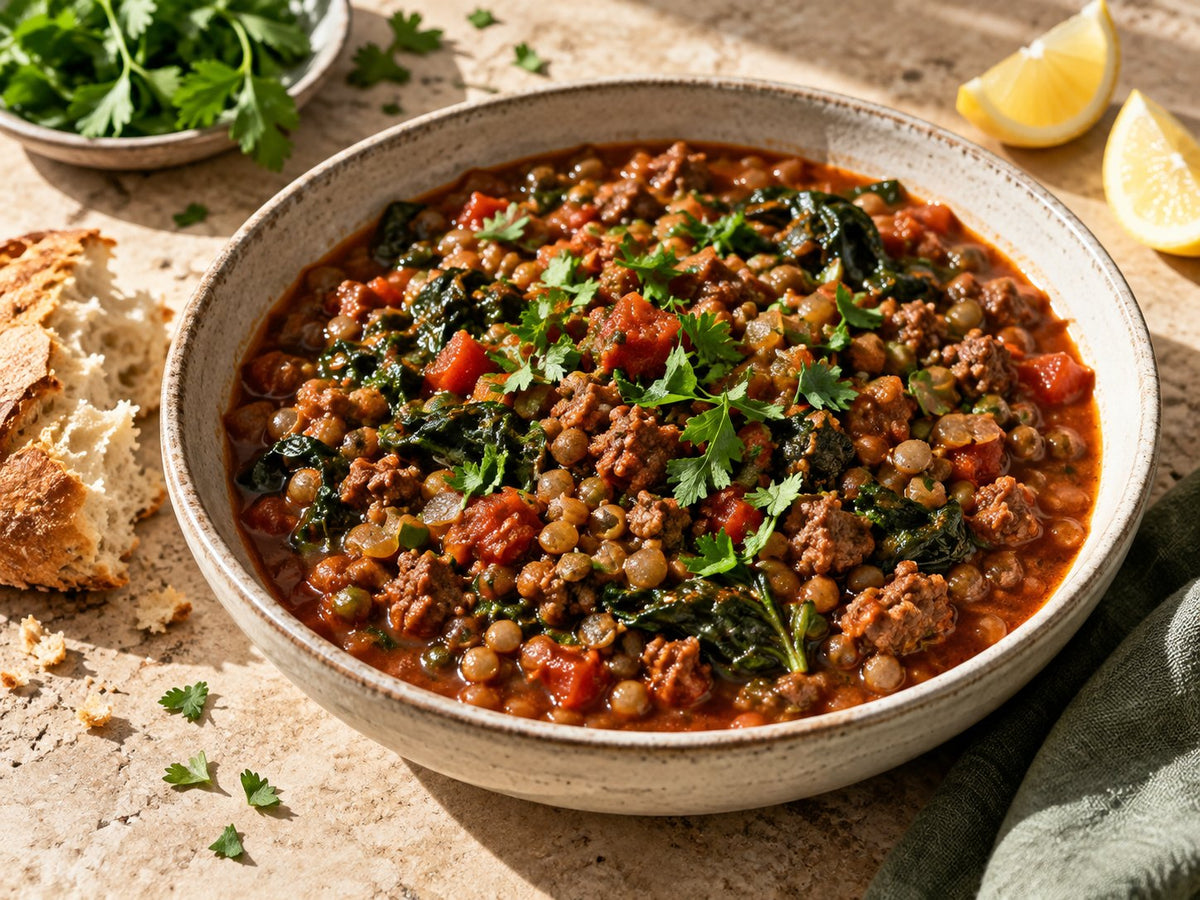 Rustic Beef and Lentil Pot