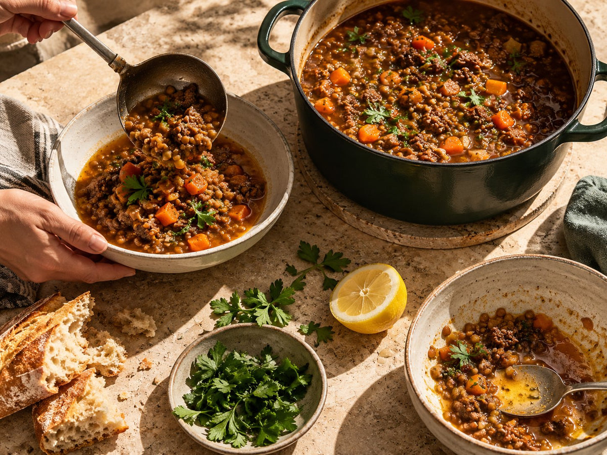 Sunlit Beef and Lentil Pot — The Good Gut