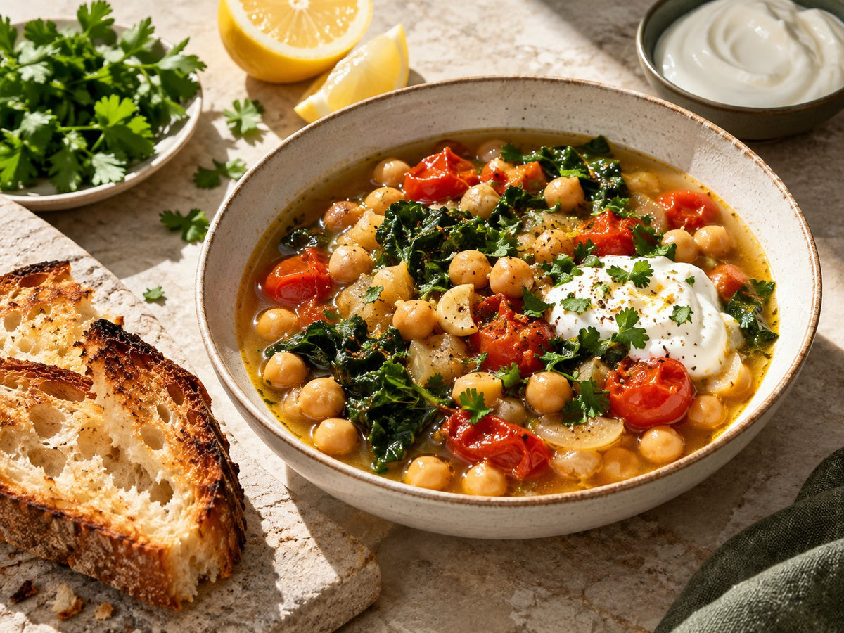 Chickpeas in Golden Broth