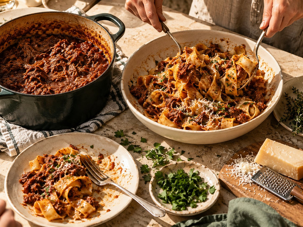 Family-style slow beef ragu — The Good Gut